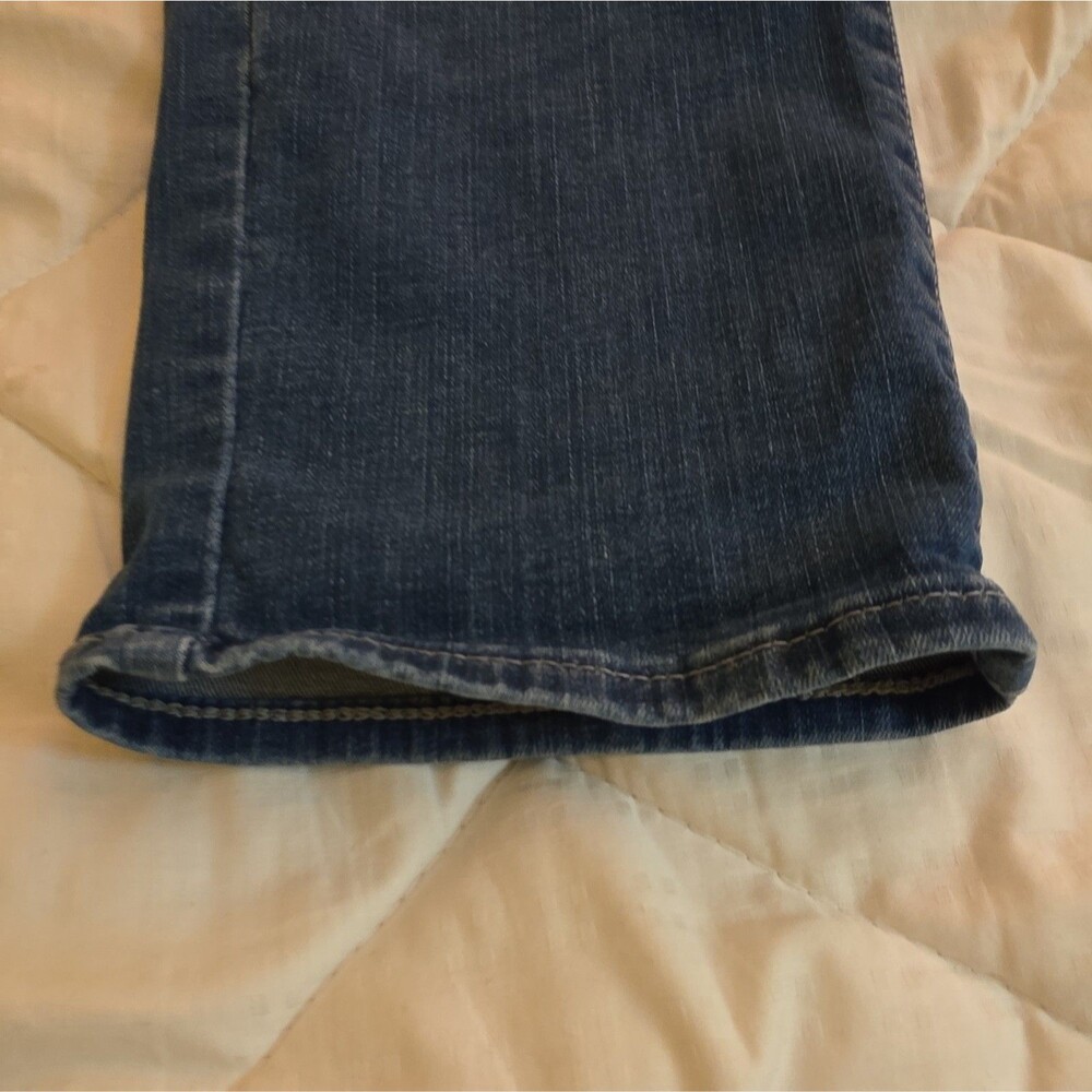 Levi's Womens Skinny Jeans - Blue Solid Medium Wash Mid Rise 5-Pocket Button - Picture 7 of 11